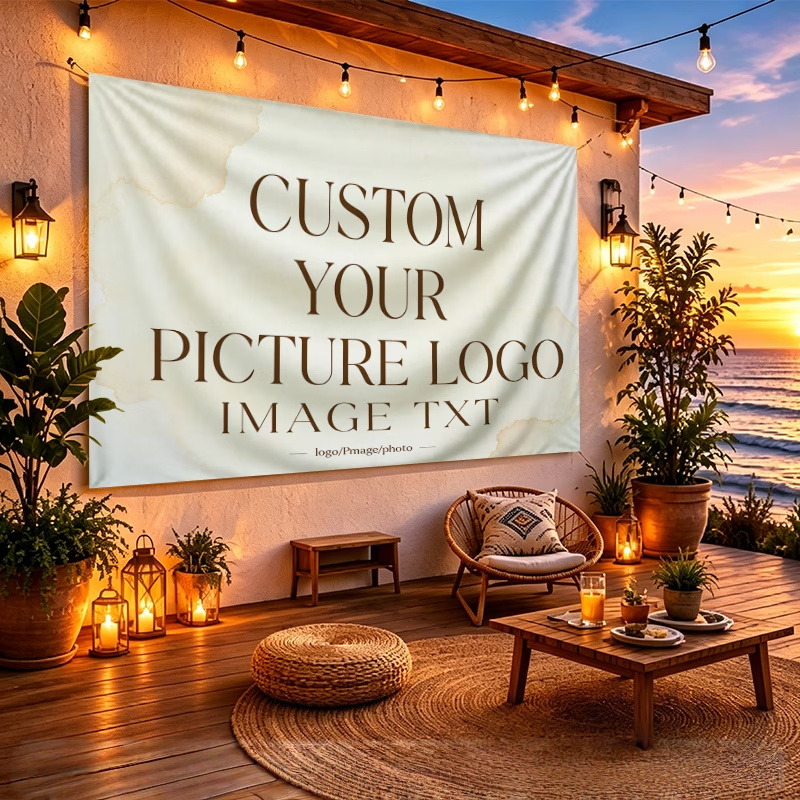 Commercial Printing Images - Aangepaste bannervlaggen geschikt voor gepersonaliseerd logo-afbeelding,