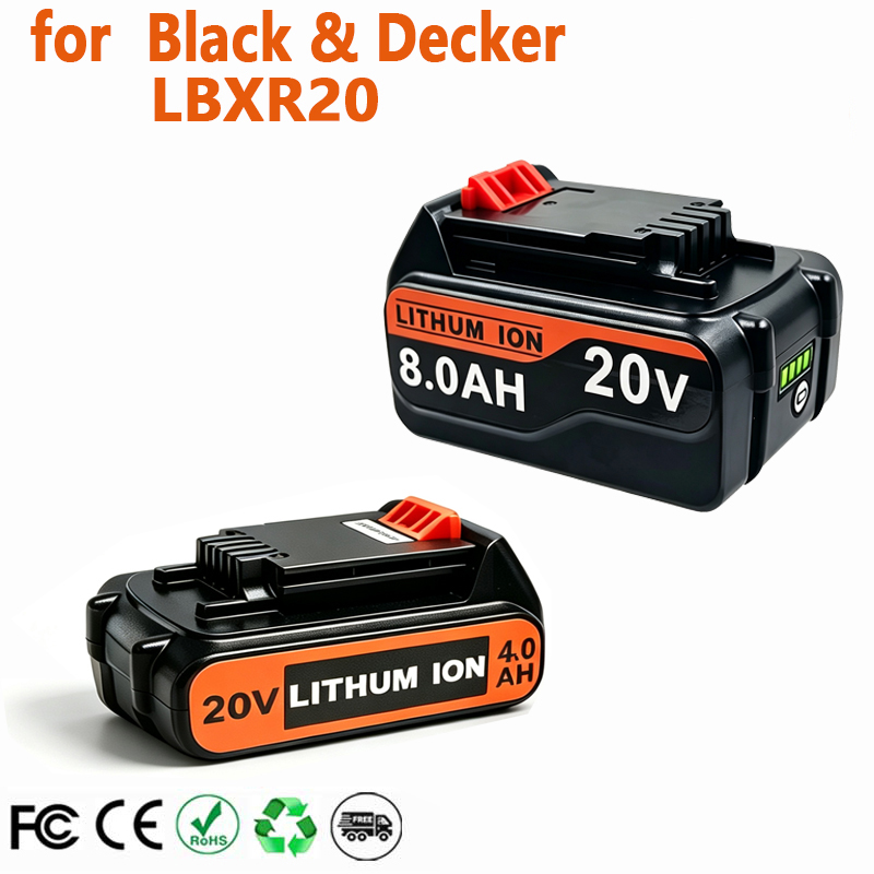 Black+Decker Tool 20V Max - 18V 3.0Ah 8.0Ah BL2018 Vervanging voor