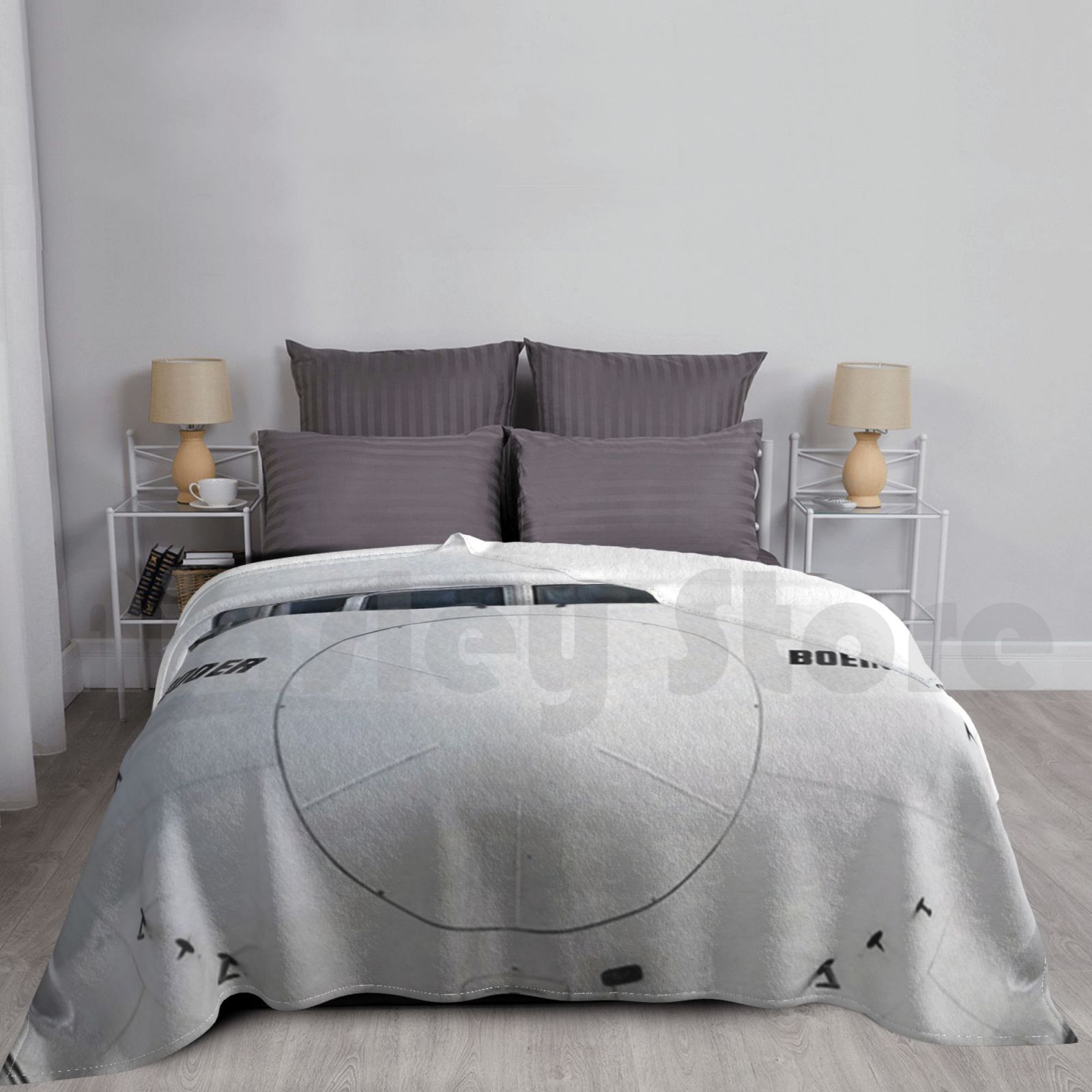 Commercial Fabric Printing - Boeing 777 Neusweergave Deken Mode Aangepaste