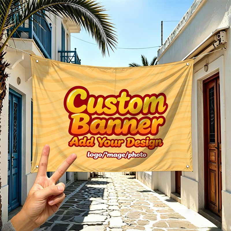 Commercial Printing Images - Aangepaste banner vlaggen geschikt voor gepersonaliseerde