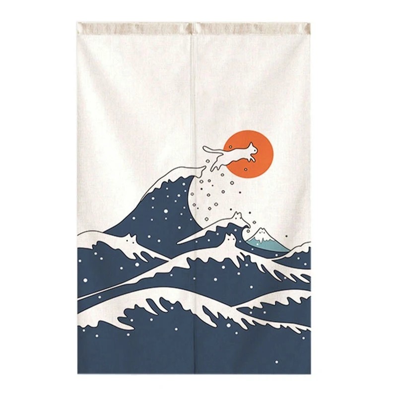 VIKAMA Japanse vouwwaaier Wave - Commercial Fabric Printing recensie en prijs