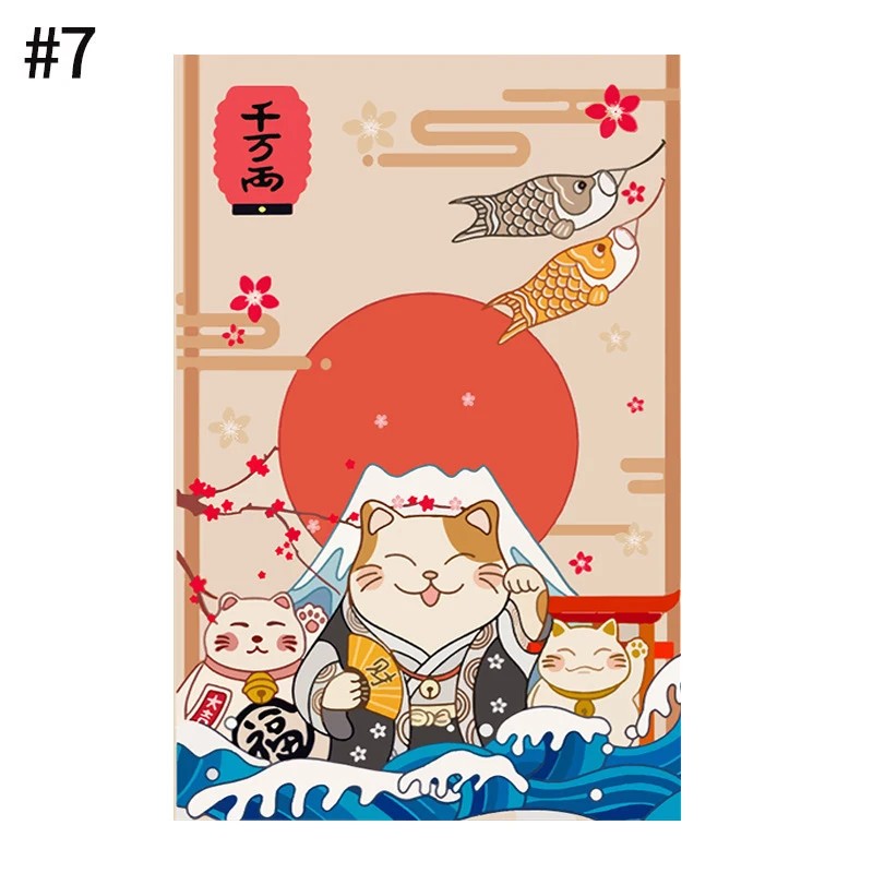 VIKAMA Japanse vouwwaaier Wave - Commercial Fabric Printing recensie en prijs