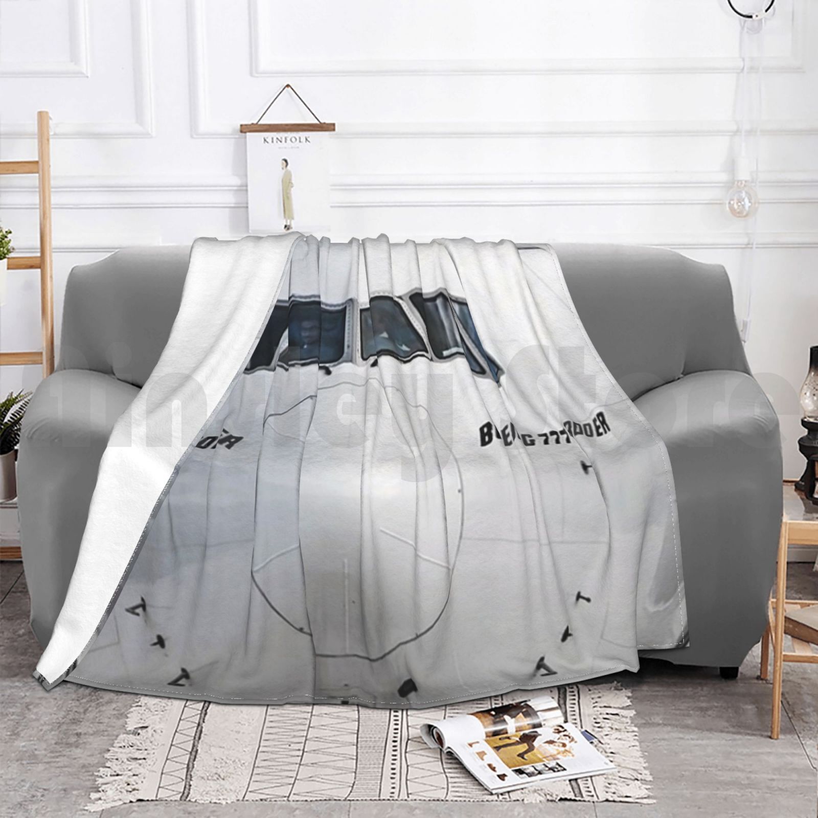 Boeing 777 Neusweergave Deken  - Commercial Fabric Printing recensie en prijs
